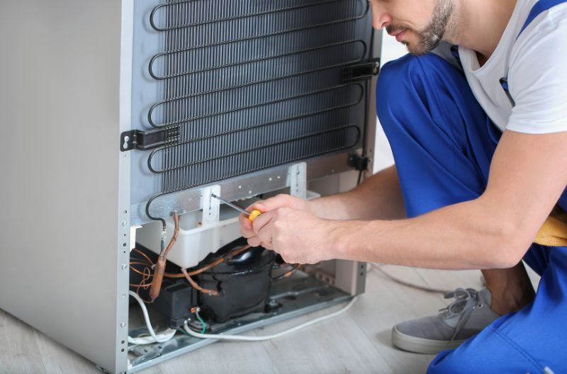 Refrigerator plumbing installation by Hinse Bros Refrigerator plumbing installation by Hinse Bros
